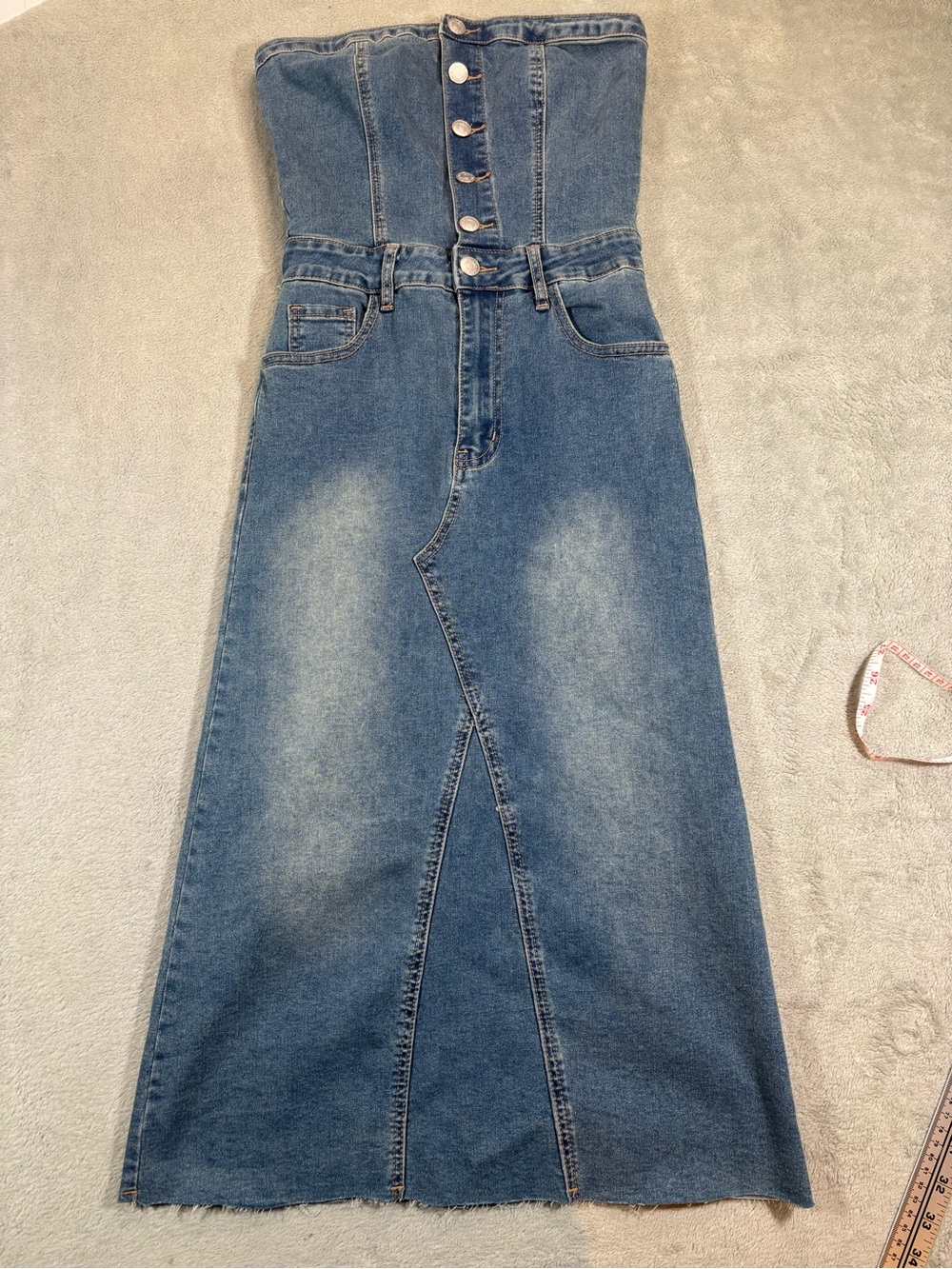 Strapless Jean Dress